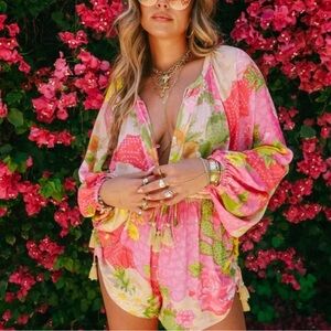 Spell Pink Floral Jumpsuit